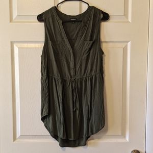 Torrid sleeveless blouse olive green